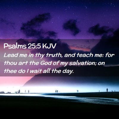 Psalms 25:5 KJV Free Bible Images