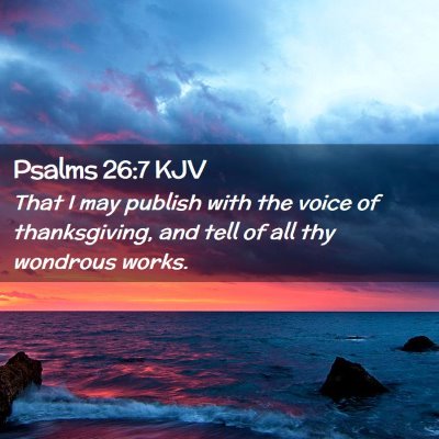 Psalms 26:7 KJV Free Bible Images