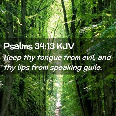 Psalms 34:13 KJV Free Bible Images