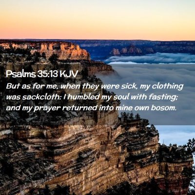 Psalms 35:13 KJV Free Bible Images