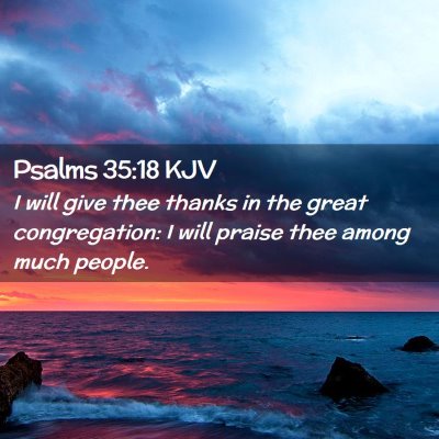 Psalms 35:18 KJV Free Bible Images