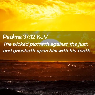 Psalms 37:12 KJV Free Bible Images