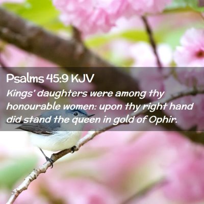 Psalms 45:9 KJV Free Bible Images