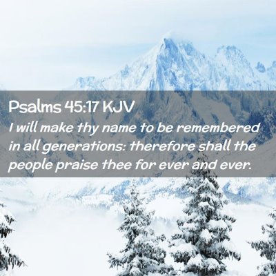 Psalms 45:17 KJV Free Bible Images