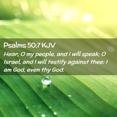 Psalms 50:7 KJV Free Bible Images