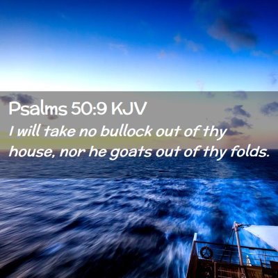 Psalms 50:9 KJV Free Bible Images