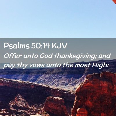 Psalms 50:14 KJV Free Bible Images