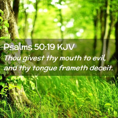 Psalms 50:19 KJV Free Bible Images