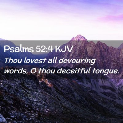 Psalms 52:4 KJV Free Bible Images