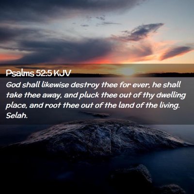 Psalms 52:5 KJV Free Bible Images