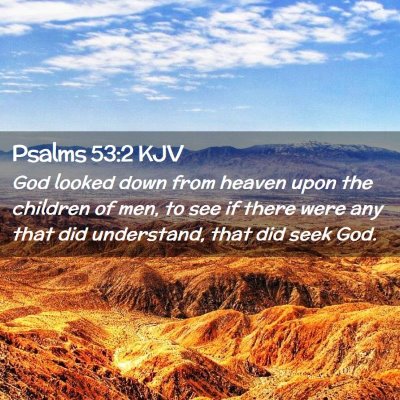 Psalms 53:2 KJV Free Bible Images