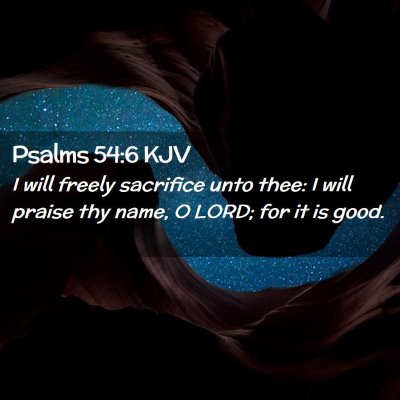 Psalms 54:6 KJV Free Bible Images