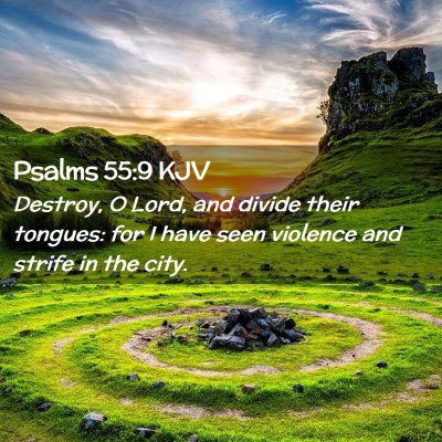 Psalms 55:9 KJV Free Bible Images