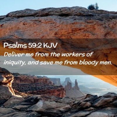 Psalms 59:2 KJV Free Bible Images