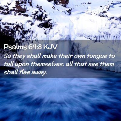 Psalms 64:8 KJV Free Bible Images