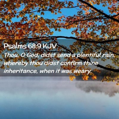 Psalms 68:9 KJV Free Bible Images