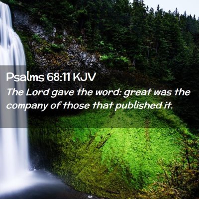 Psalms 68:11 KJV Free Bible Images