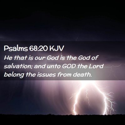 Psalms 68:20 KJV Free Bible Images