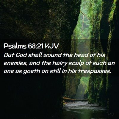 Psalms 68:21 KJV Free Bible Images