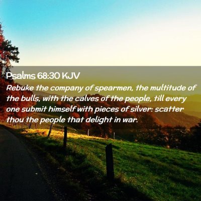 Psalms 68:30 KJV Free Bible Images