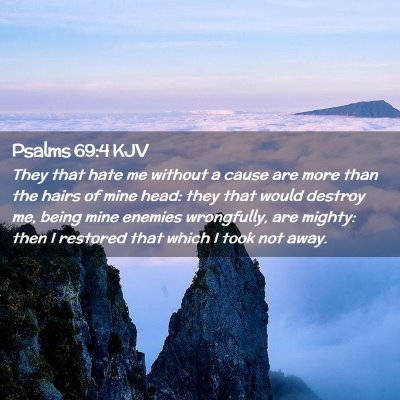 Psalms 69:4 KJV Free Bible Images