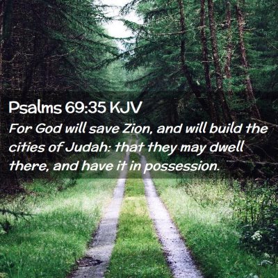 Psalms 69:35 KJV Free Bible Images