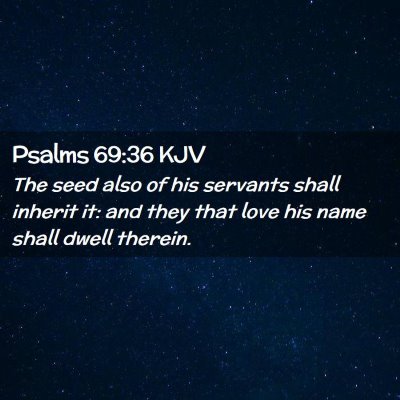 Psalms 69:36 KJV Free Bible Images