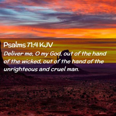 Psalms 71:4 KJV Free Bible Images