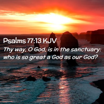 Psalms 77:13 KJV Free Bible Images