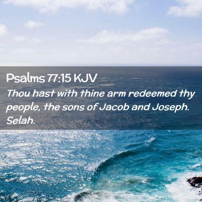 Psalms 77:15 KJV Free Bible Images