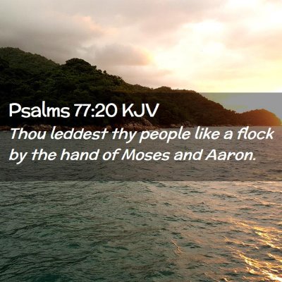 Psalms 77:20 KJV Free Bible Images