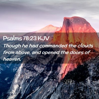 Psalms 78:23 KJV Free Bible Images