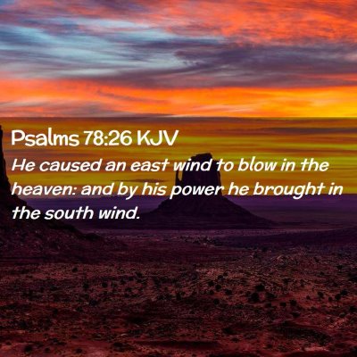 Psalms 78:26 KJV Free Bible Images