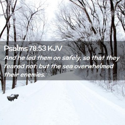 Psalms 78:53 KJV Free Bible Images