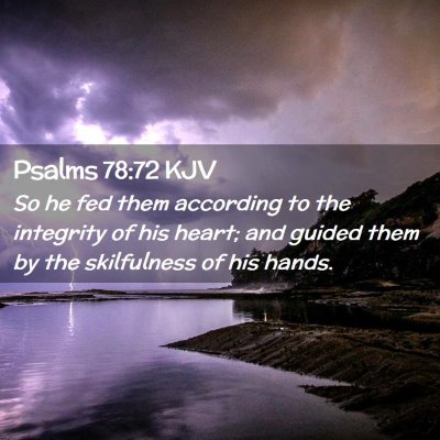 Psalms 78:72 KJV Free Bible Images