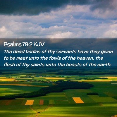 Psalms 79:2 KJV Free Bible Images