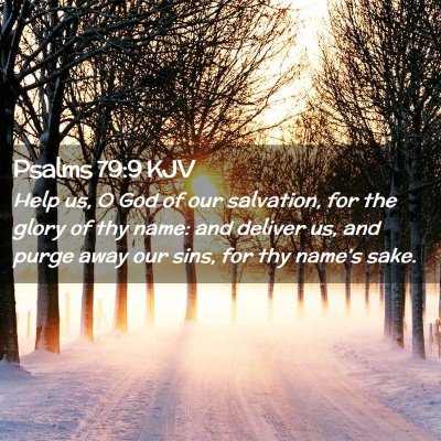 Psalms 79:9 KJV Free Bible Images