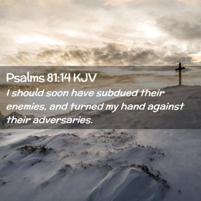 Psalms 81:14 KJV Free Bible Images