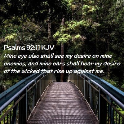 Psalms 92:11 KJV Free Bible Images