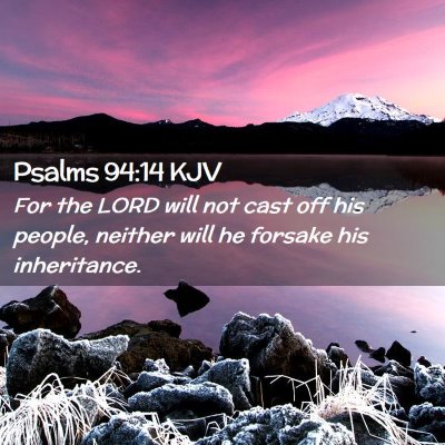 Psalms 94:14 KJV Free Bible Images