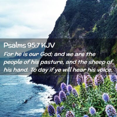 Psalms 95:7 KJV Free Bible Images