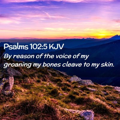 Psalms 102:5 KJV Free Bible Images