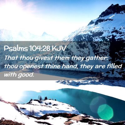 Psalms 104:28 KJV Free Bible Images