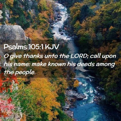 Psalms 105:1 KJV Free Bible Images