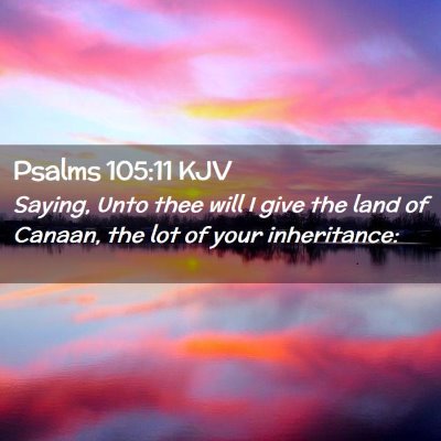 Psalms 105:11 KJV Free Bible Images