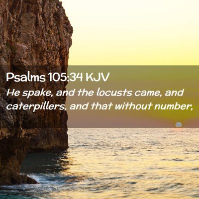 Psalms 105:34 KJV Free Bible Images