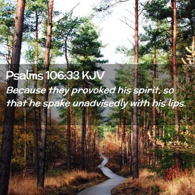 Psalms 106:33 KJV Free Bible Images