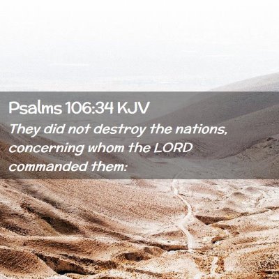 Psalms 106:34 KJV Free Bible Images