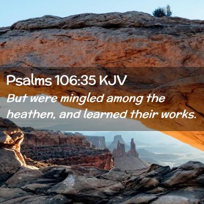 Psalms 106:35 KJV Free Bible Images