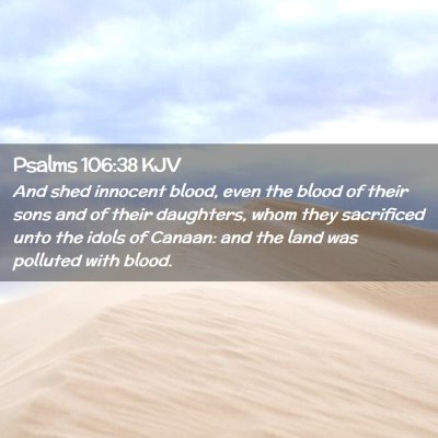 Psalms 106:38 KJV Free Bible Images